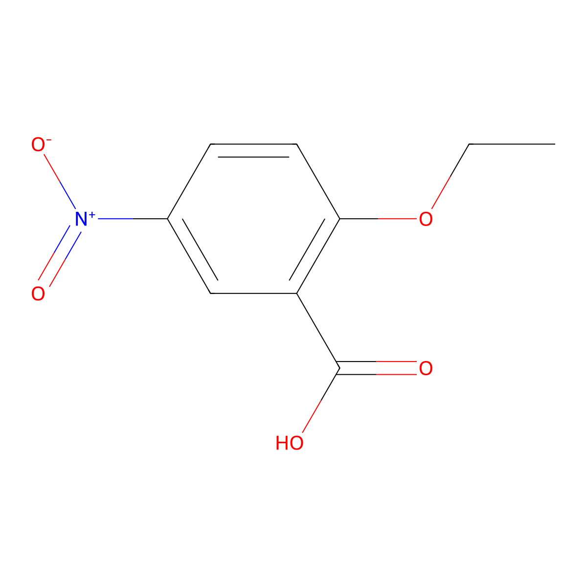 2-Ethoxy-5-nitrobenzoic acid molecular structure, CAS 57148-23-9