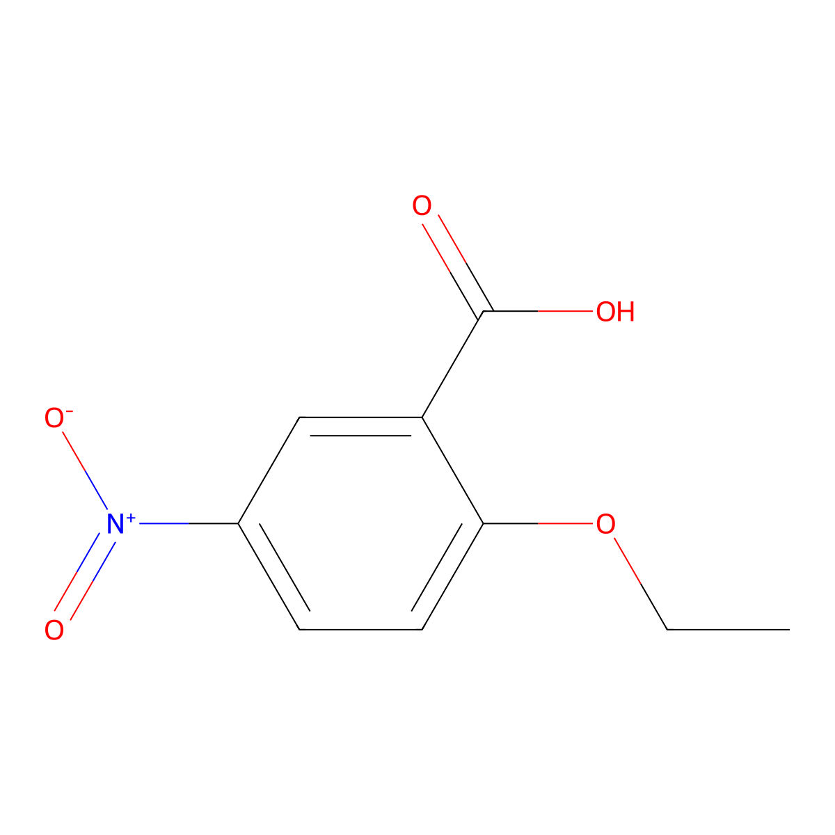 2-Ethoxy-5-nitrobenzoic acid molecular structure, CAS 57148-23-9