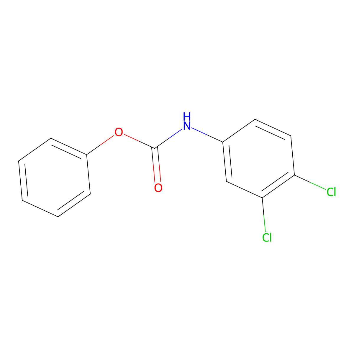 Phenyl 3,4-dichlorocarbanilate molecular structure, CAS 57148-27-3