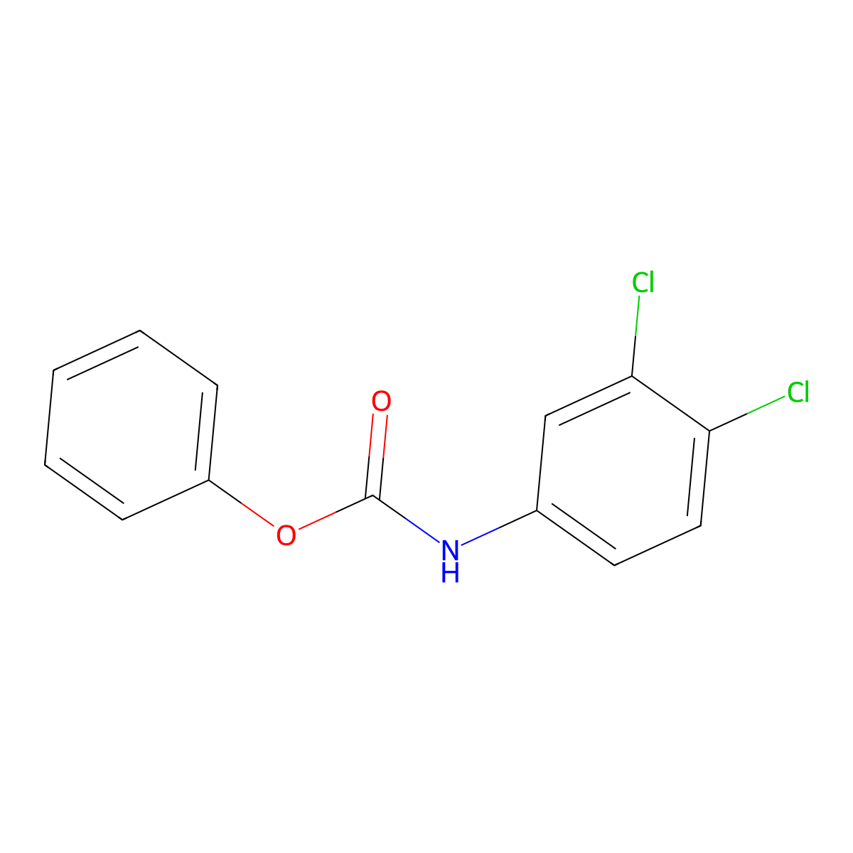 Phenyl 3,4-dichlorocarbanilate molecular structure, CAS 57148-27-3