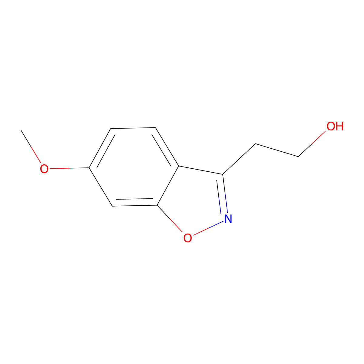 2-(6-Methoxybenzo[D]isoxazol-3-YL)ethanol molecular structure, CAS 57148-91-1