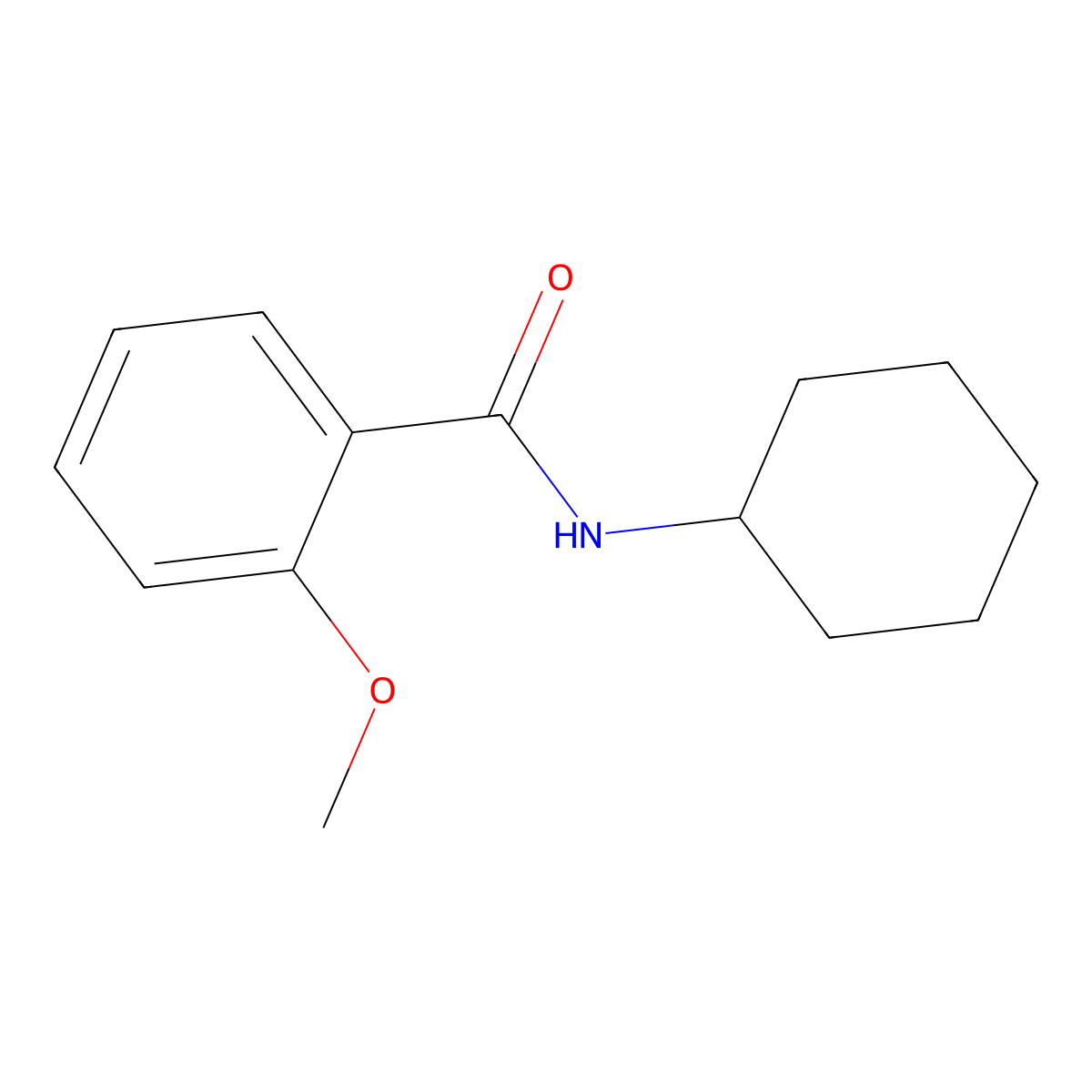 N-cyclohexyl-2-methoxybenzamide molecular structure, CAS 57149-81-2