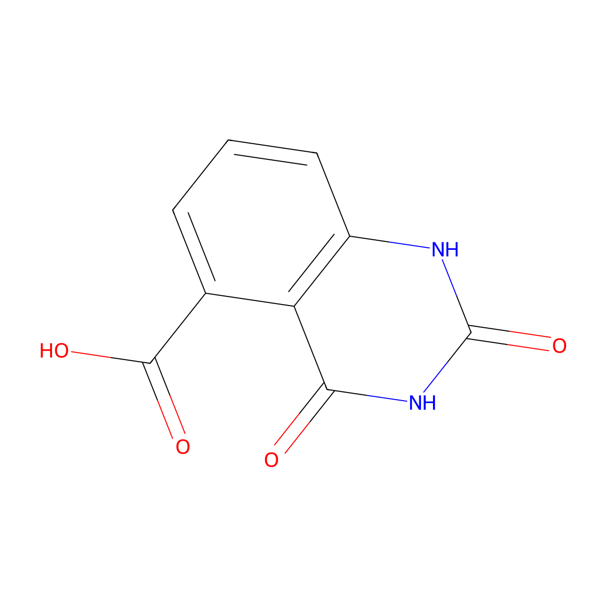 2,4-Dioxo-1,2,3,4-tetrahydroquinazoline-5-carboxylic acid molecular structure, CAS 5715-10-6