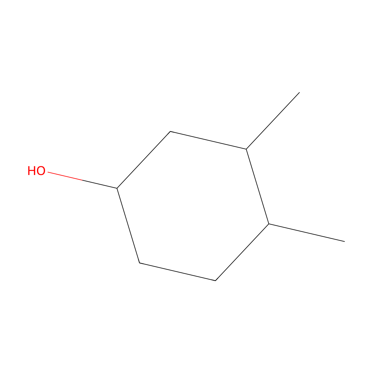 3,4-Dimethylcyclohexanol molecular structure, CAS 5715-23-1