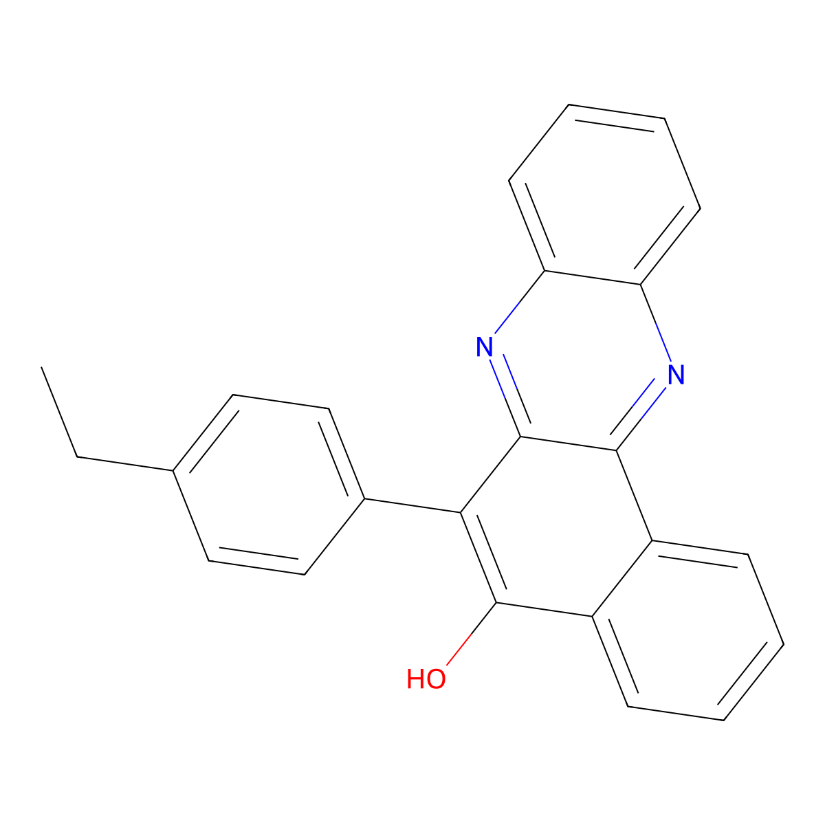 6-(4-Ethylphenyl)benzo[a]phenazin-5-ol molecular structure, CAS 5715-86-6