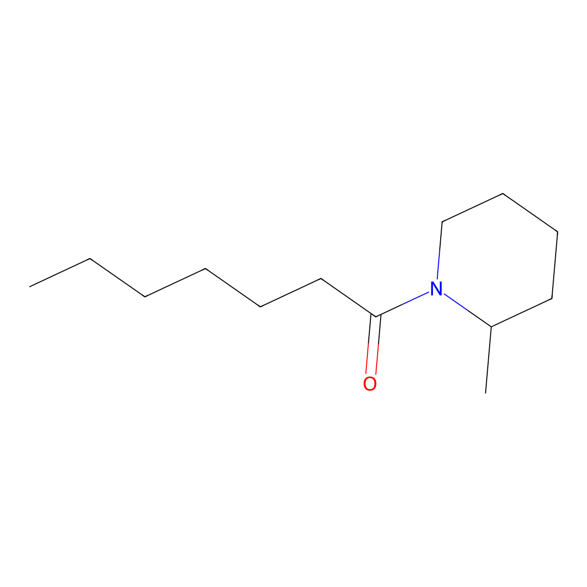 1-(2-Methylpiperidin-1-yl)heptan-1-one molecular structure, CAS 57150-26-2