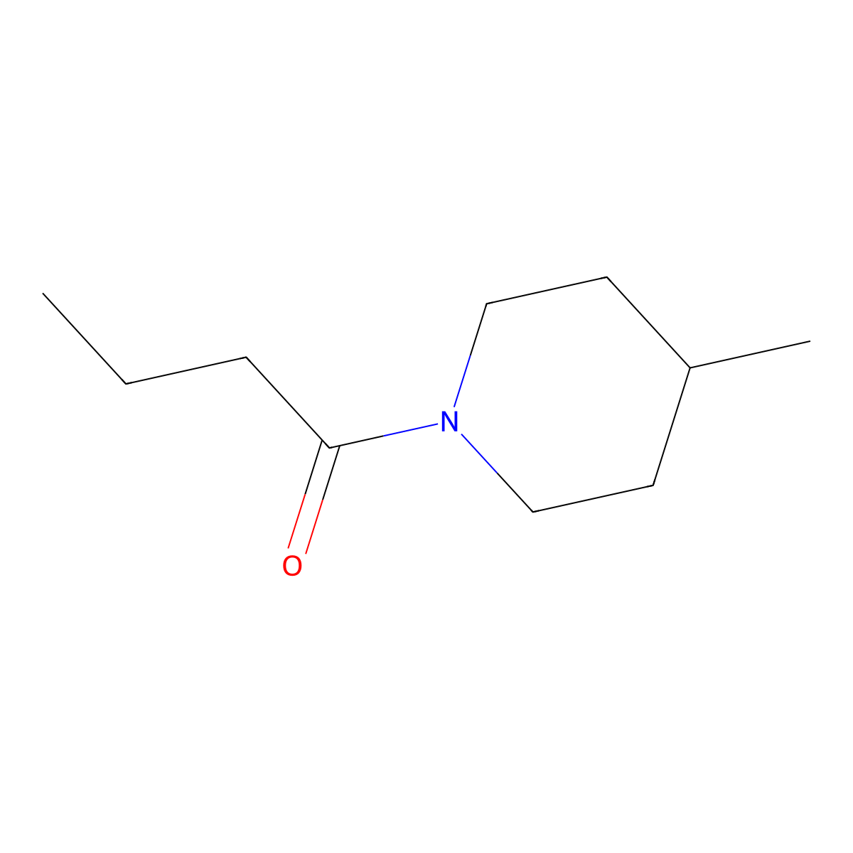 1-(4-Methylpiperidin-1-yl)butan-1-one molecular structure, CAS 57150-31-9