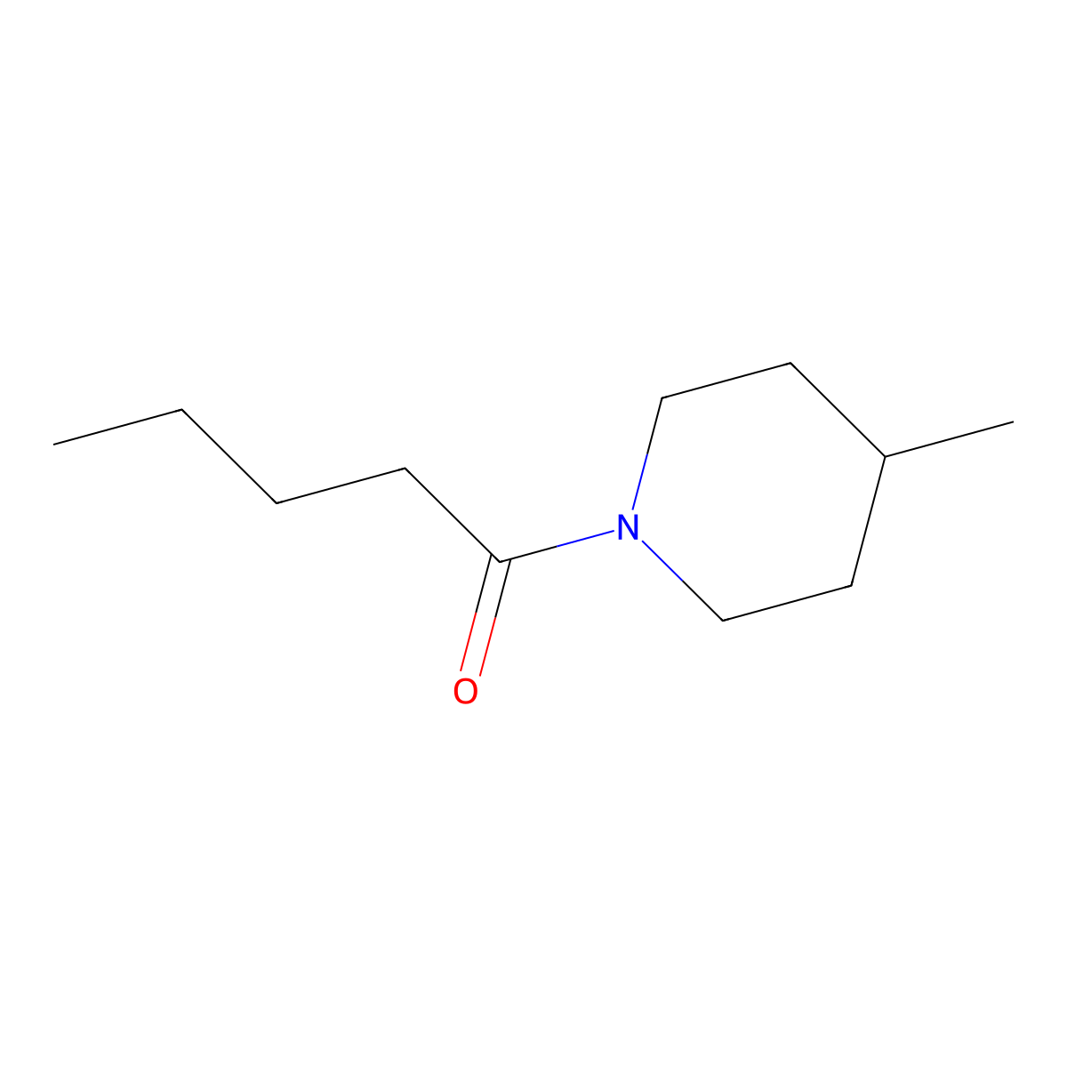 1-(4-Methylpiperidin-1-yl)pentan-1-one molecular structure, CAS 57150-32-0
