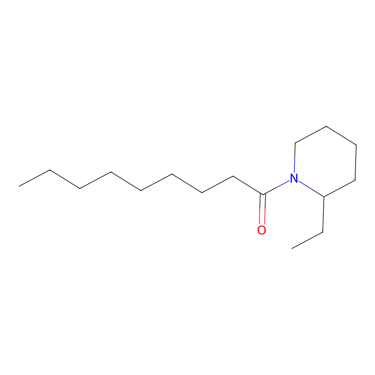1-(2-Ethylpiperidin-1-yl)nonan-1-one molecular structure, CAS 57150-41-1
