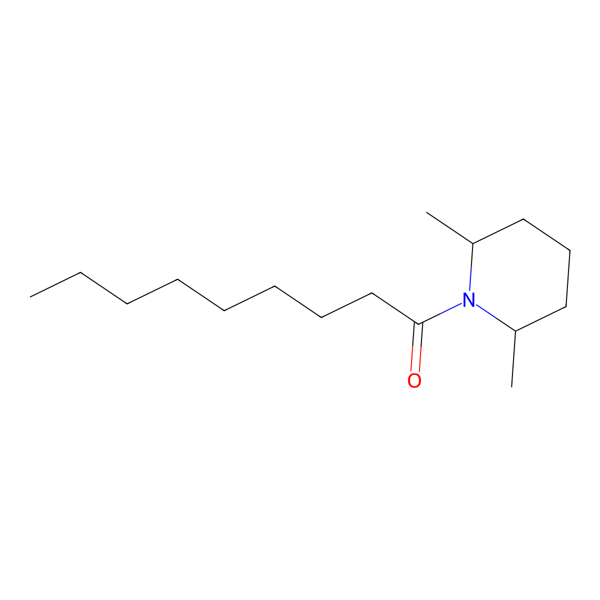 1-(2,6-Dimethylpiperidin-1-yl)nonan-1-one molecular structure, CAS 57150-45-5