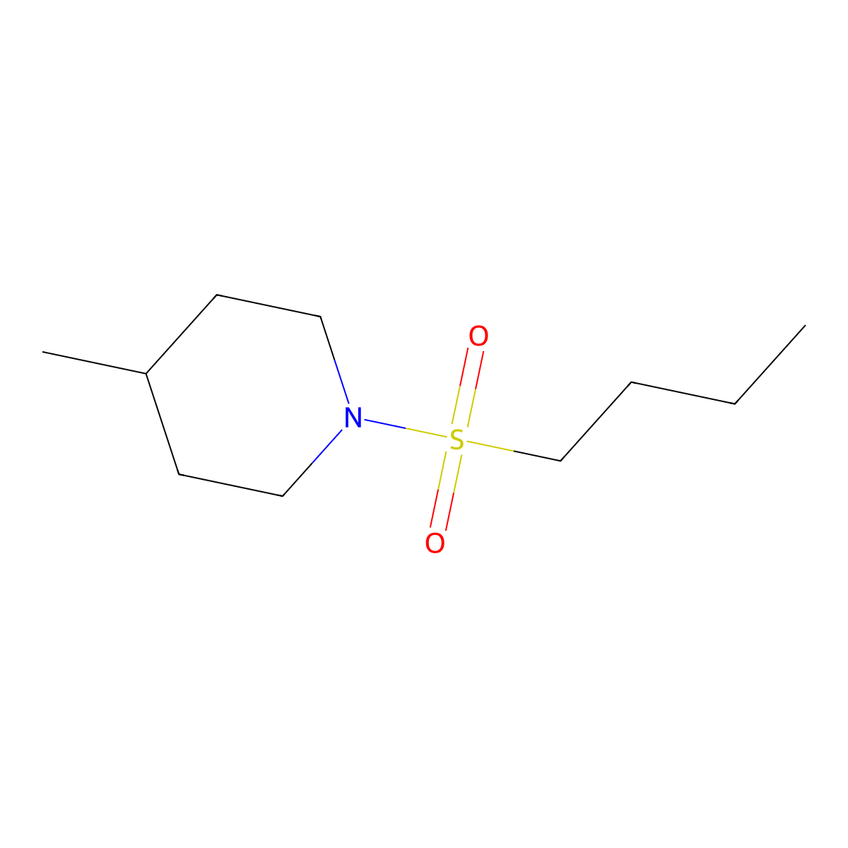 1-(Butylsulfonyl)-4-methylpiperidine molecular structure, CAS 57150-59-1