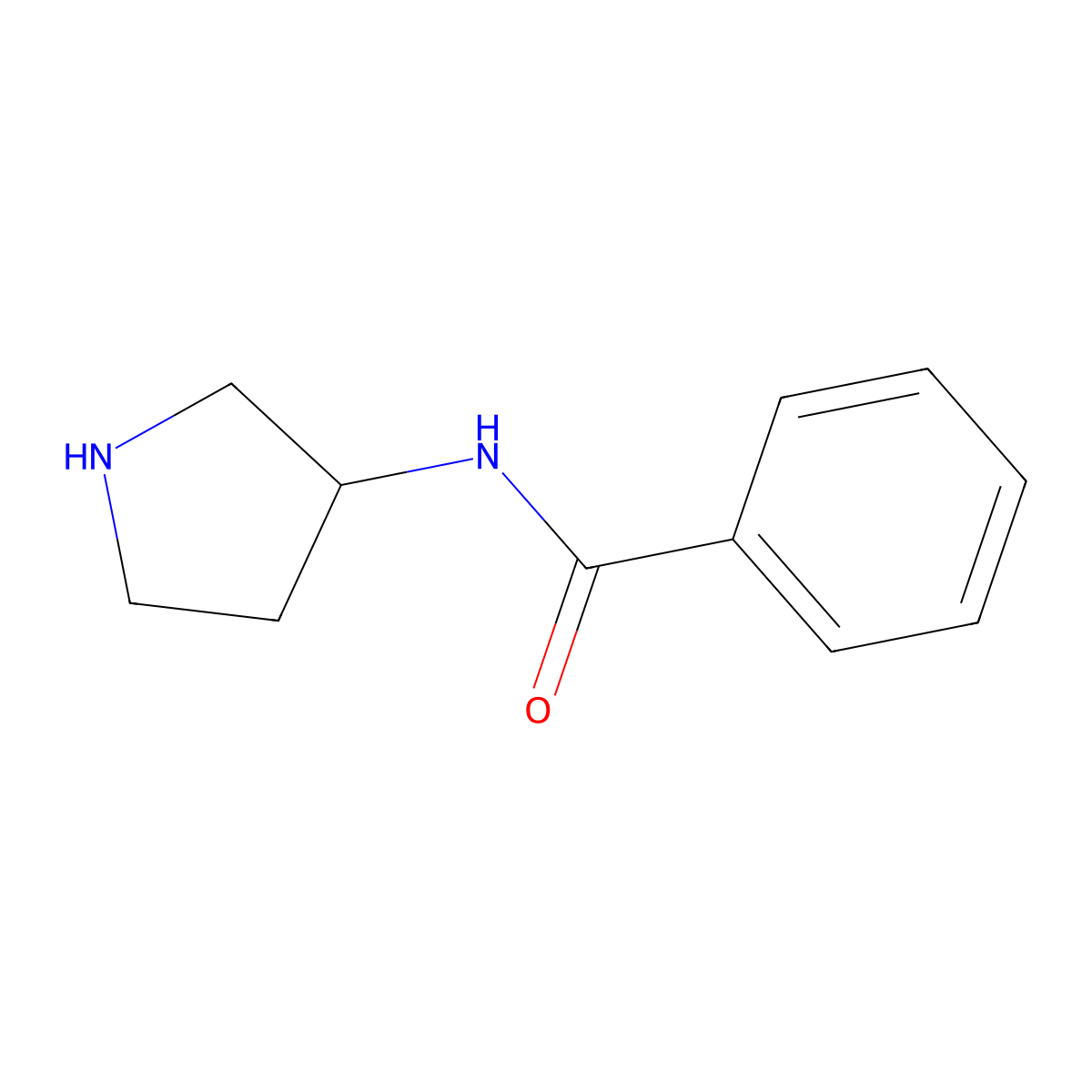 N-(Pyrrolidin-3-yl)benzamide molecular structure, CAS 57152-17-7