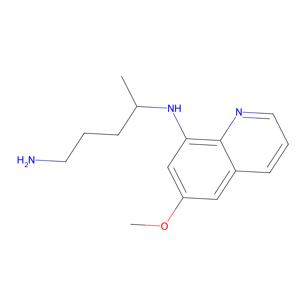 (+)-Primaquine molecular structure, CAS 57152-58-6