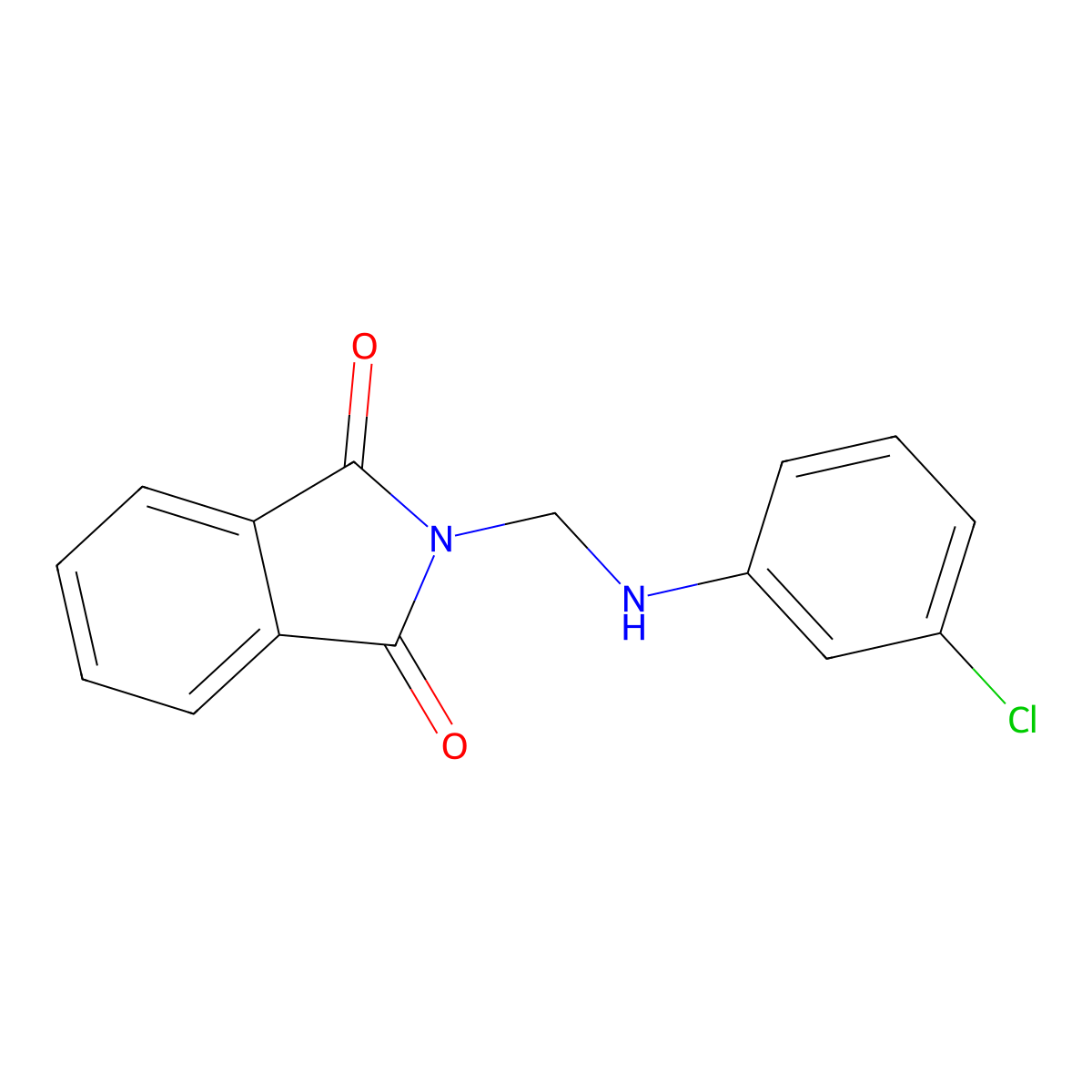2-{[(3-chlorophenyl)amino]methyl}-1H-isoindole-1,3(2H)-dione molecular structure, CAS 57154-20-8