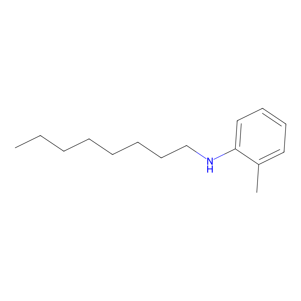 2-Methyl-N-octylbenzenamine molecular structure, CAS 57154-21-9