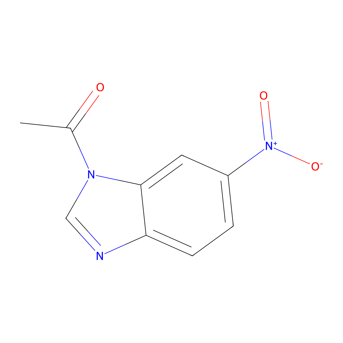 1-(6-Nitrobenzimidazol-1-yl)ethanone molecular structure, CAS 57155-21-2