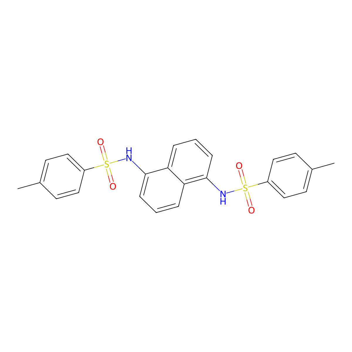 N,N'-(naphthalene-1,5-diyl)bis(4-methylbenzenesulfonamide) molecular structure, CAS 57159-76-9