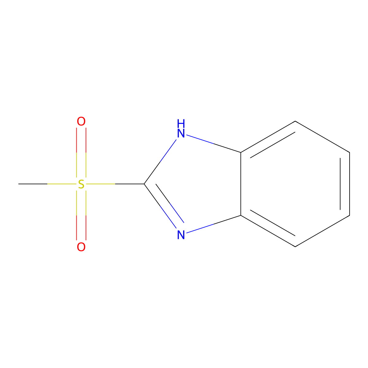 2-methanesulfonyl-1H-1,3-benzodiazole molecular structure, CAS 57159-81-6