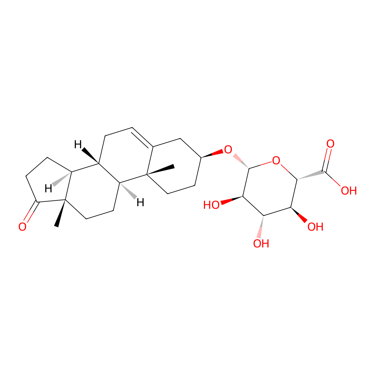 Dehydroepiandrosterone 3-Glucuronide molecular structure, CAS 5716-14-3