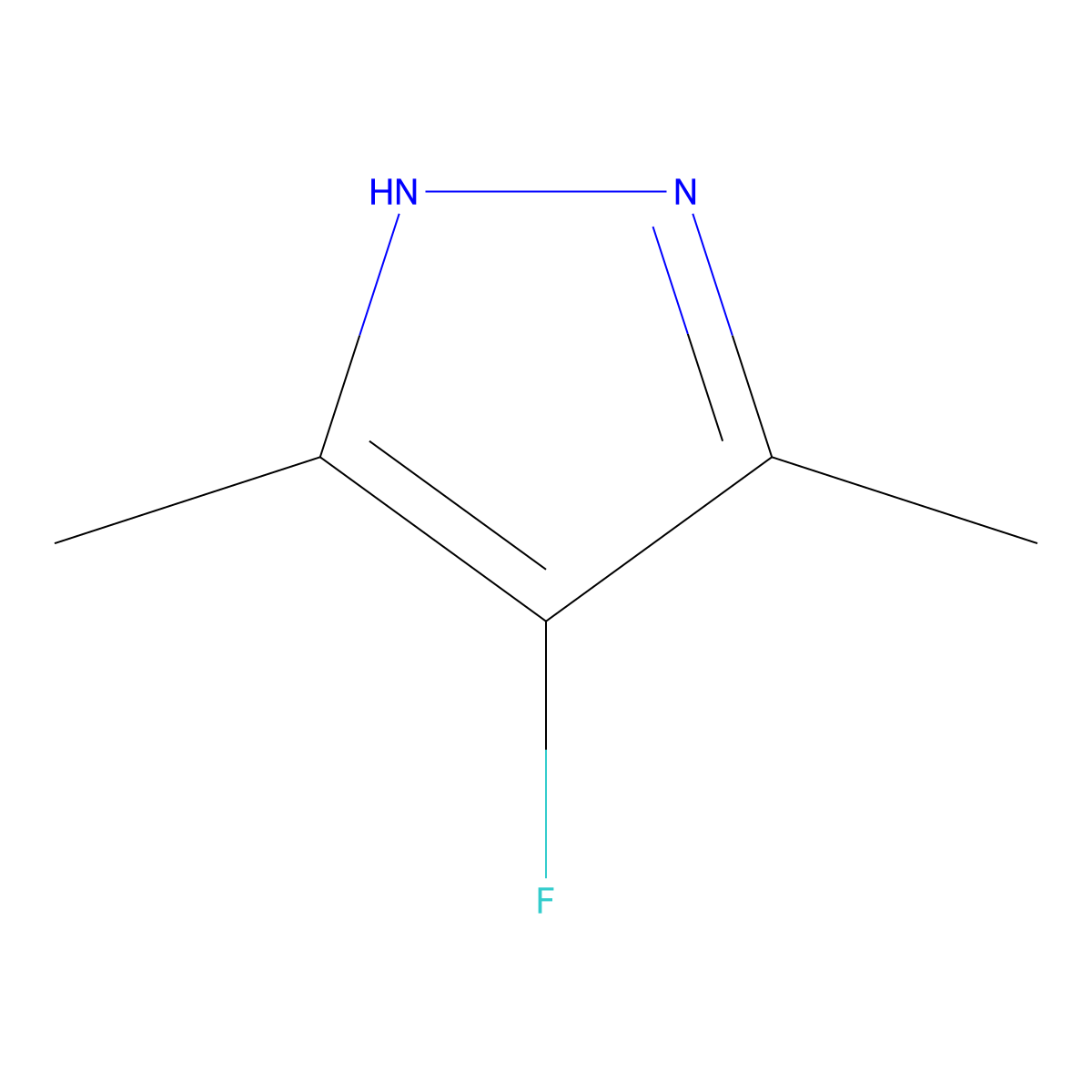 4-Fluoro-3,5-dimethyl-1H-pyrazole molecular structure, CAS 57160-76-6