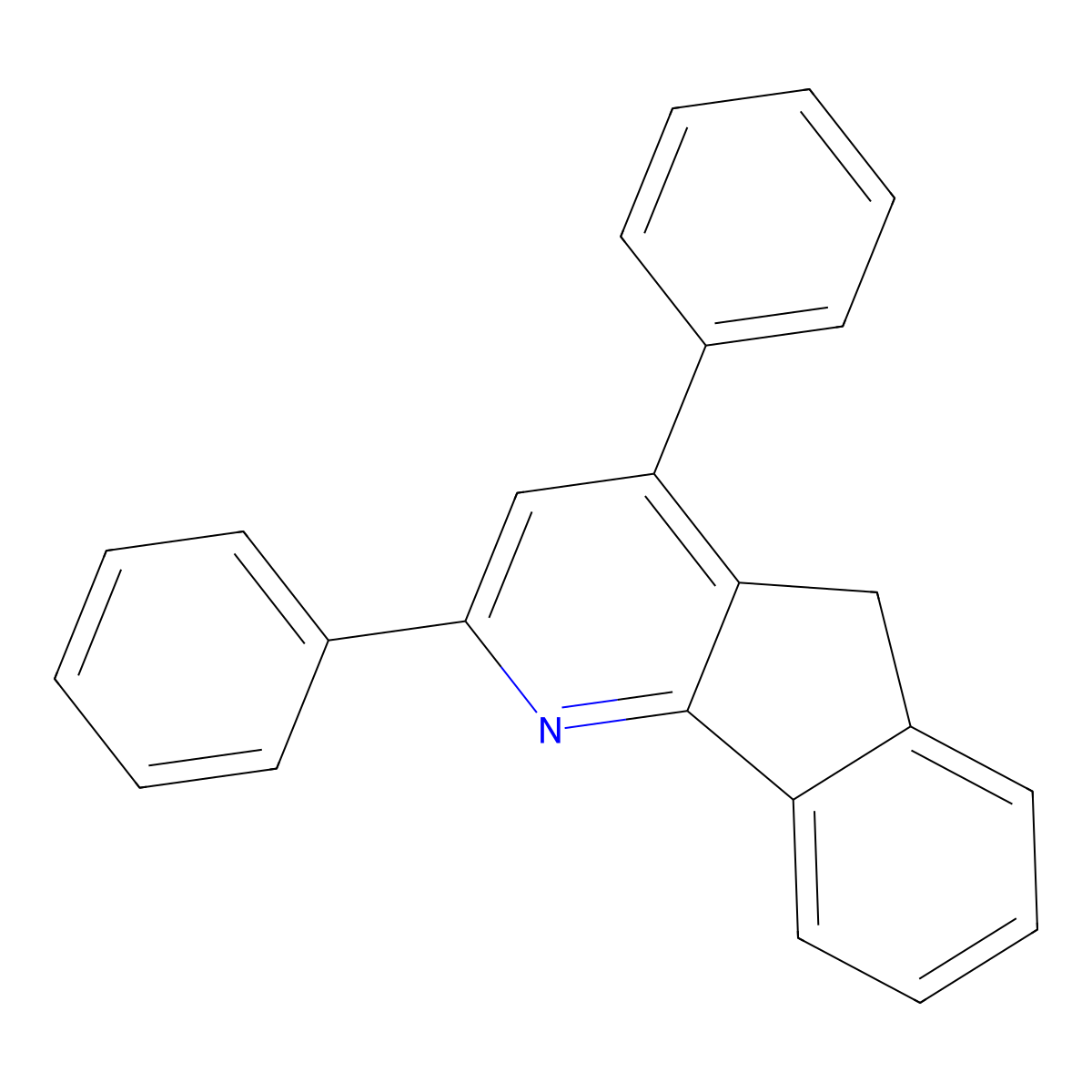 2,4-Diphenyl-5H-indeno[1,2-b]pyridine molecular structure, CAS 57162-72-8