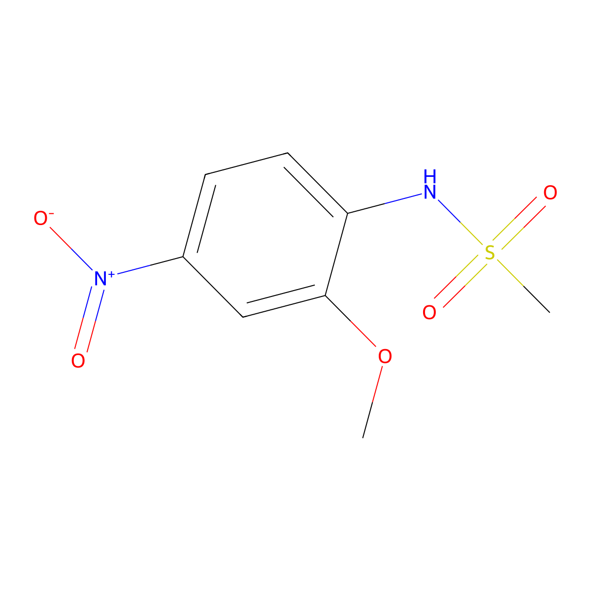 N-(2-methoxy-4-nitrophenyl)methanesulfonamide molecular structure, CAS 57164-98-4