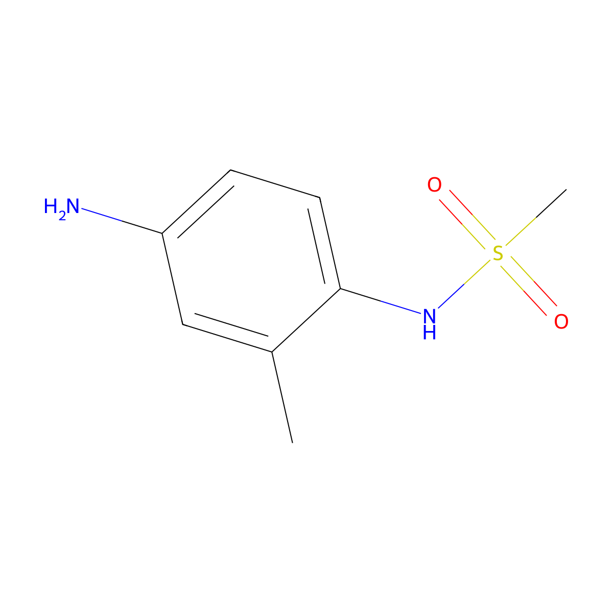N-(4-amino-2-methylphenyl)methanesulfonamide molecular structure, CAS 57165-01-2