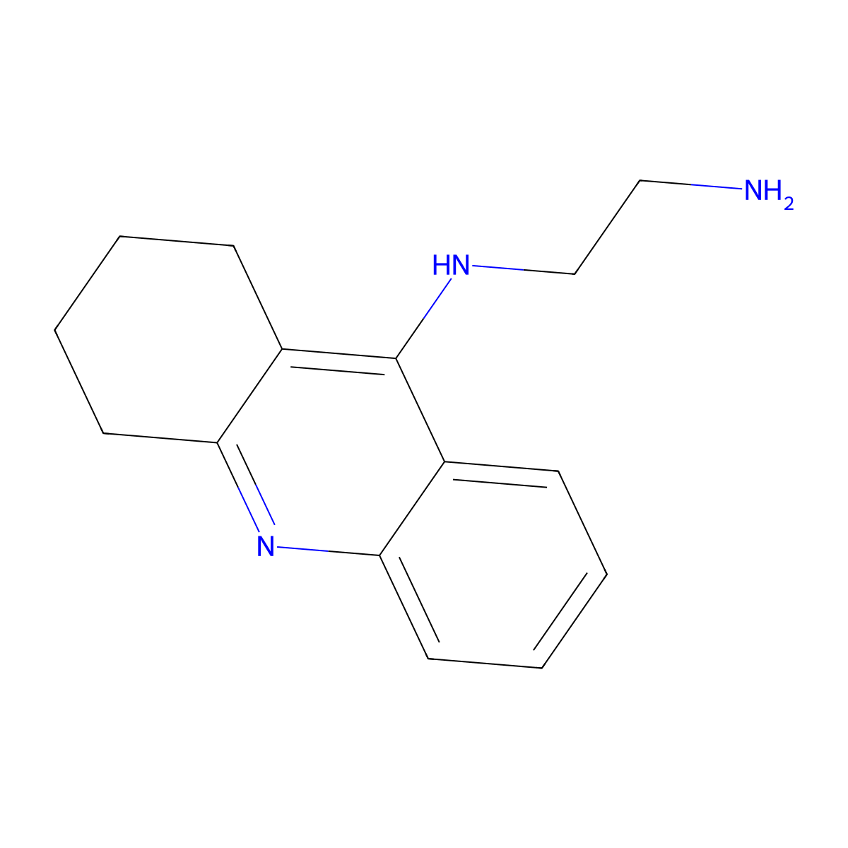 N1-(1,2,3,4-Tetrahydroacridin-9-yl)ethane-1,2-diamine molecular structure, CAS 57165-75-0