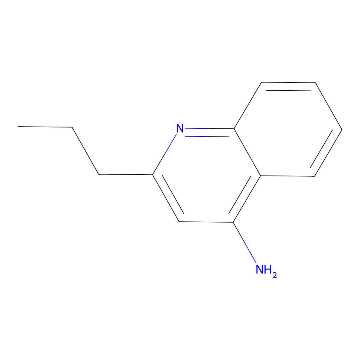 2-Propylquinolin-4-amine molecular structure, CAS 57165-80-7