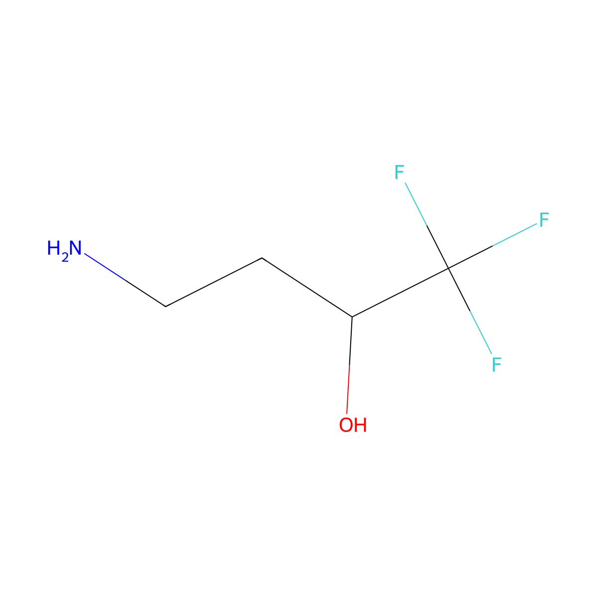 4-Amino-1,1,1-trifluorobutan-2-ol molecular structure, CAS 57165-84-1