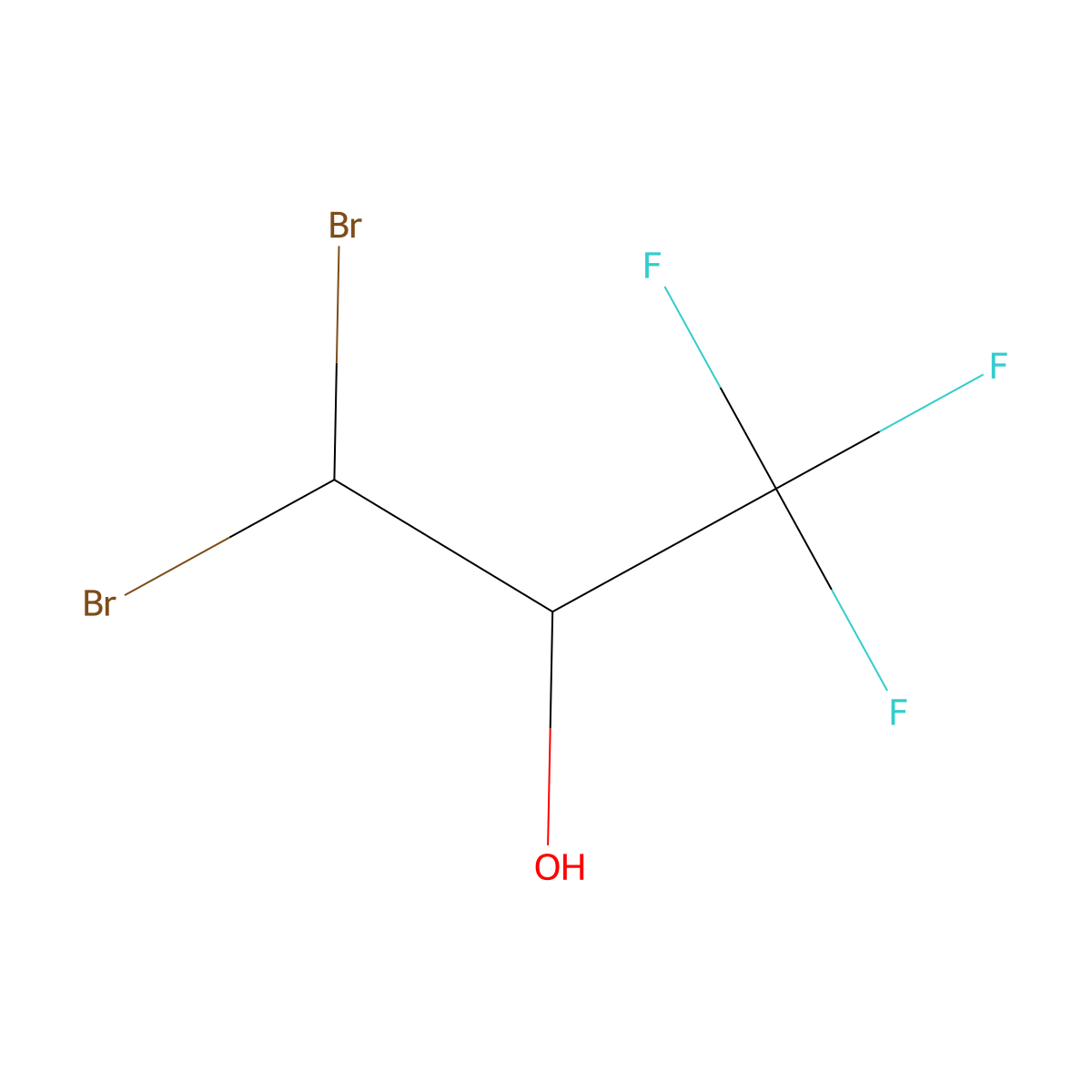 3,3-Dibromo-1,1,1-trifluoropropan-2-ol molecular structure, CAS 57165-89-6