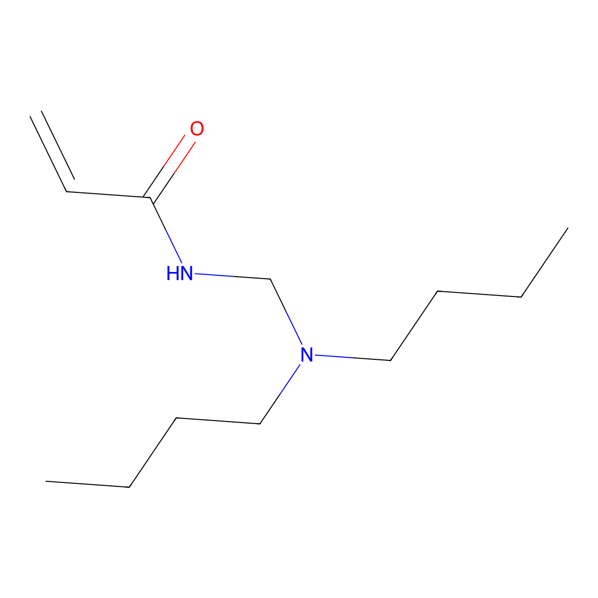 N-((Dibutylamino)methyl)acrylamide molecular structure, CAS 57166-83-3