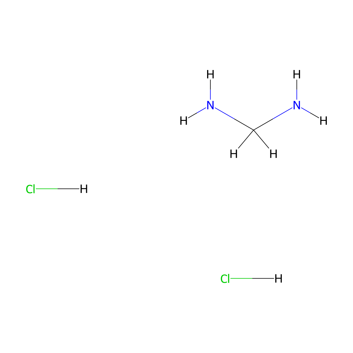 Methanediamine dihydrochloride molecular structure, CAS 57166-92-4