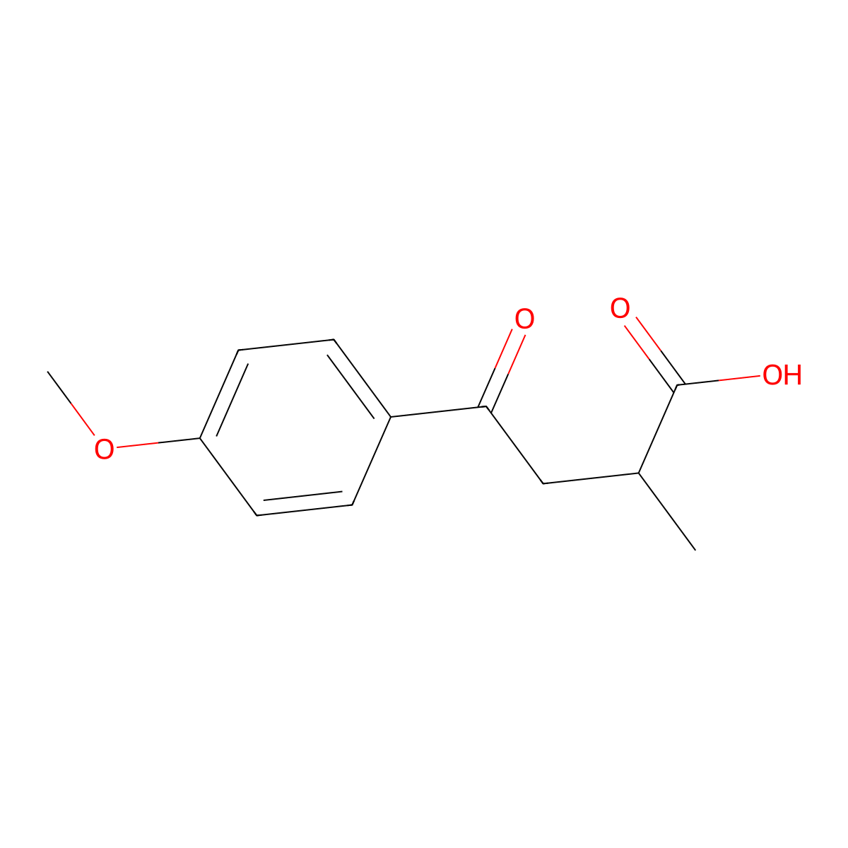 4-(4-Methoxyphenyl)-2-methyl-4-oxobutanoic acid molecular structure, CAS 5717-16-8