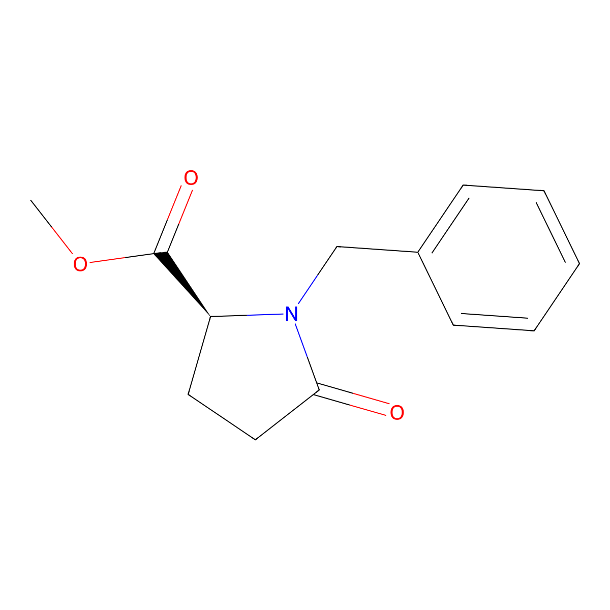 (S)-Methyl 1-benzyl-5-oxopyrrolidine-2-carboxylate molecular structure, CAS 57171-00-3