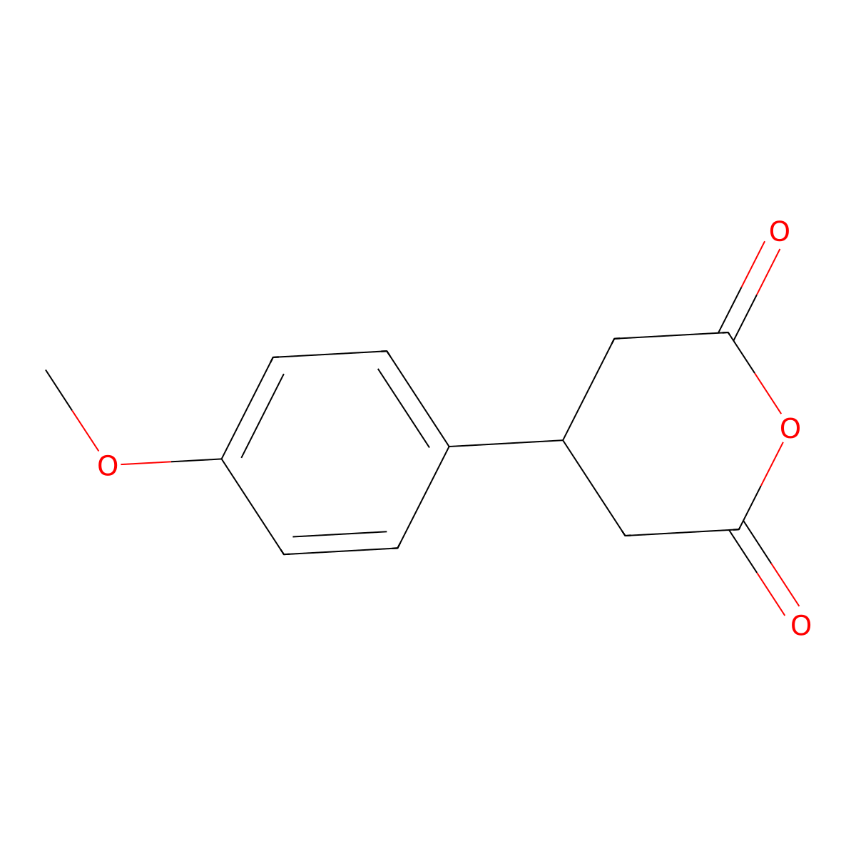 4-(4-methoxyphenyl)dihydro-2H-pyran-2,6(3H)-dione molecular structure, CAS 57171-24-1