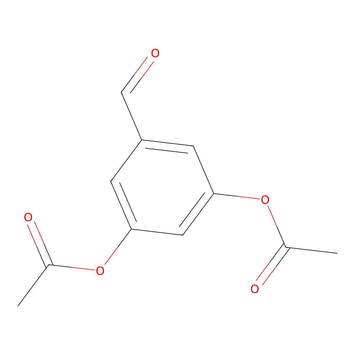 Benzaldehyde, 3,5-bis(acetyloxy)- molecular structure, CAS 57179-37-0
