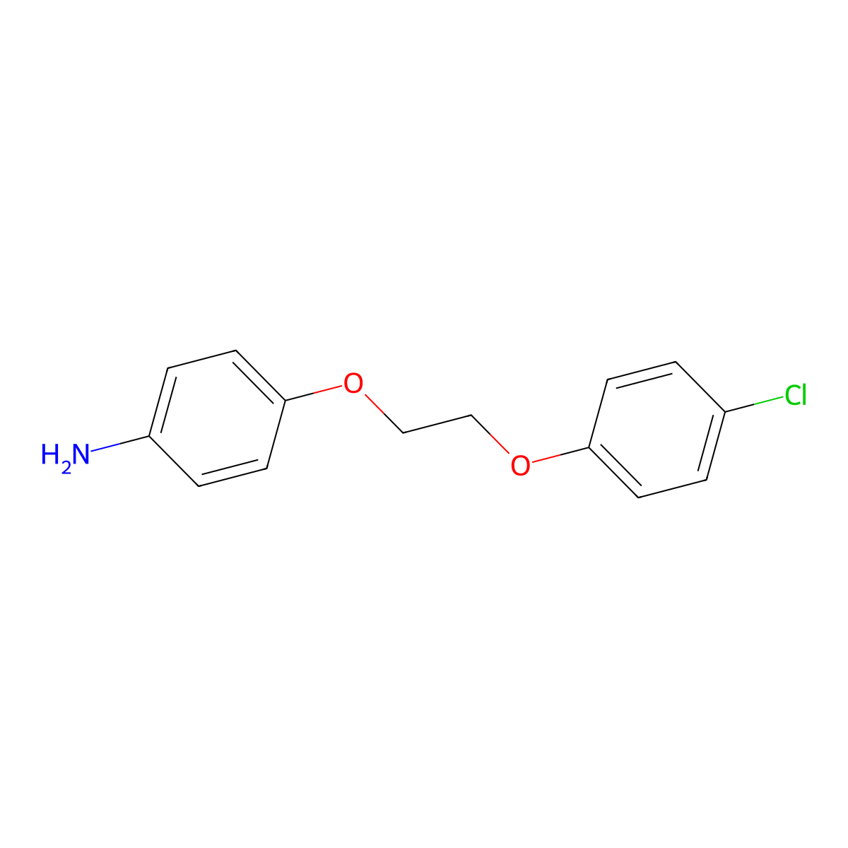 4-[2-(4-Chlorophenoxy)ethoxy]aniline molecular structure, CAS 57181-85-8