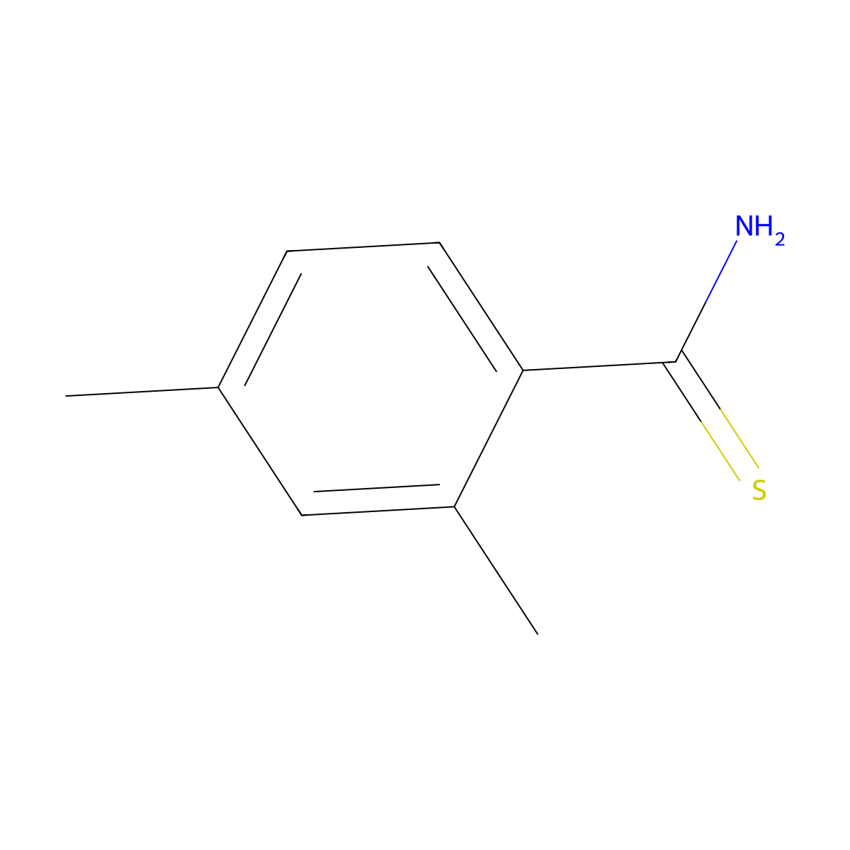 2,4-Dimethylbenzenecarbothioamide molecular structure, CAS 57182-70-4