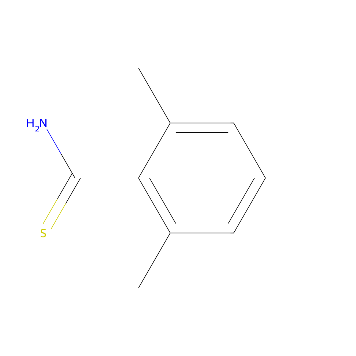 2,4,6-Trimethylbenzenecarbothioamide molecular structure, CAS 57182-71-5
