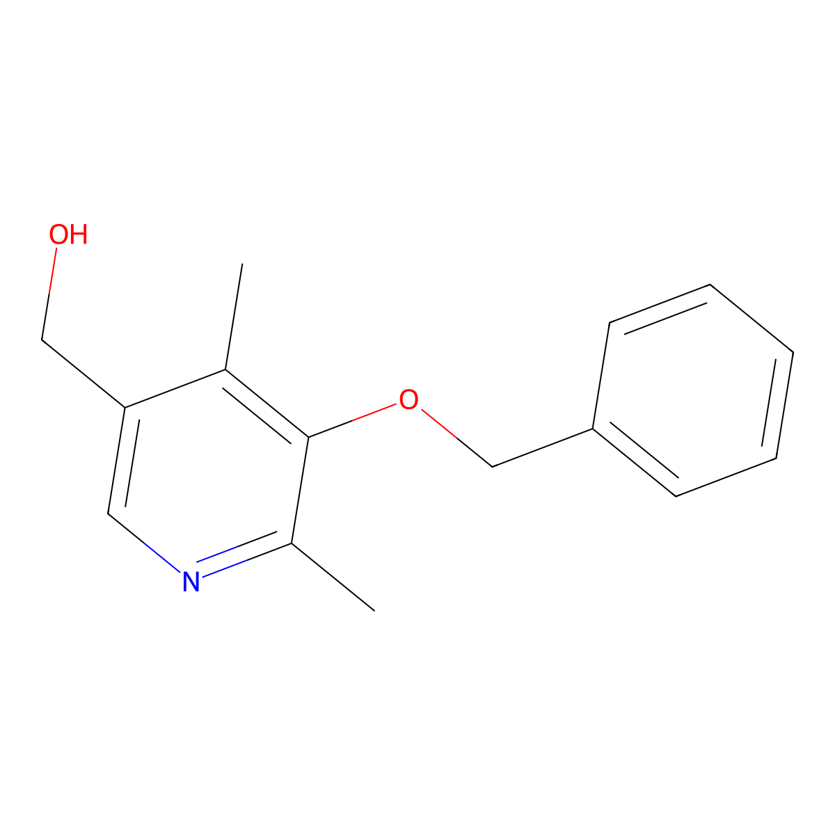 (5-(Benzyloxy)-4,6-dimethylpyridin-3-yl)methanol molecular structure, CAS 57183-08-1