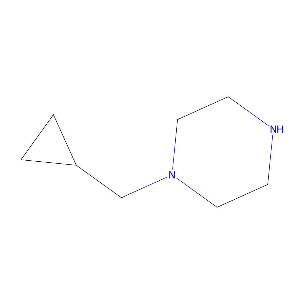 1-(Cyclopropylmethyl)piperazine molecular structure, CAS 57184-25-5