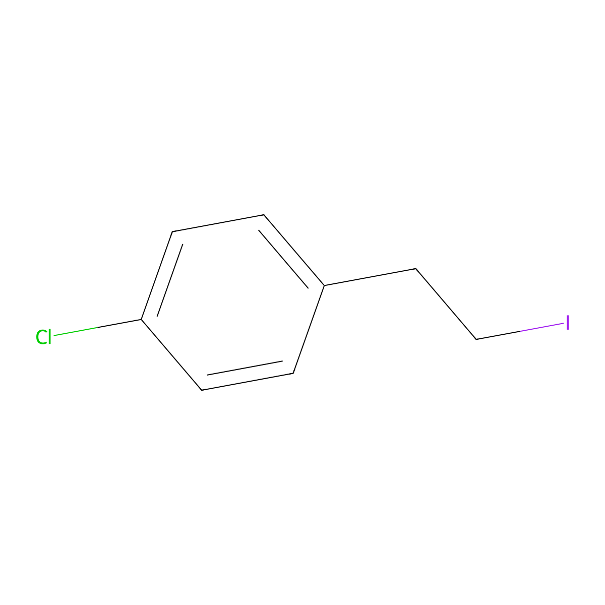 4-Chlorophenethyl iodide molecular structure, CAS 57186-64-8
