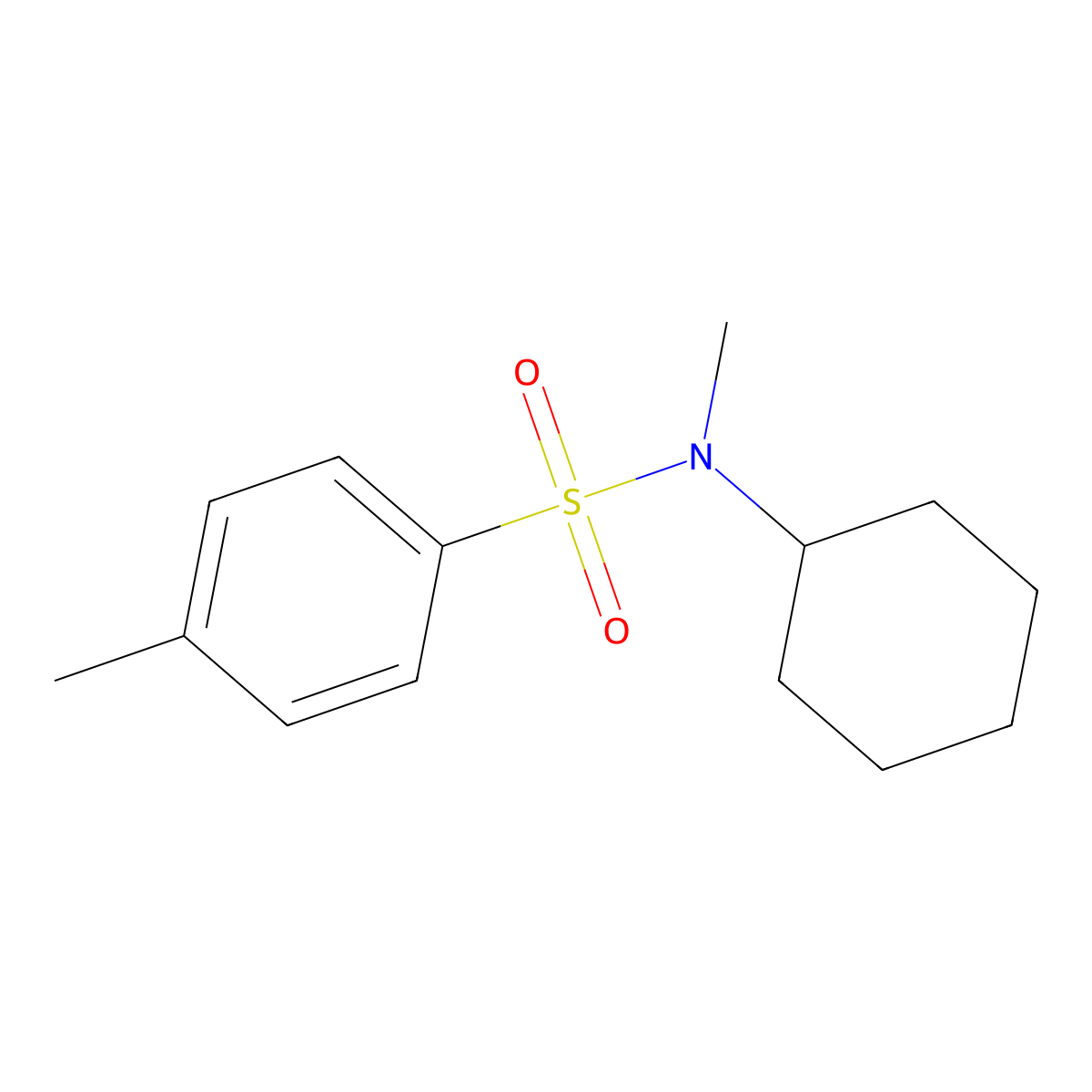 N-Cyclohexyl-N,4-dimethylbenzenesulfonamide molecular structure, CAS 57186-74-0