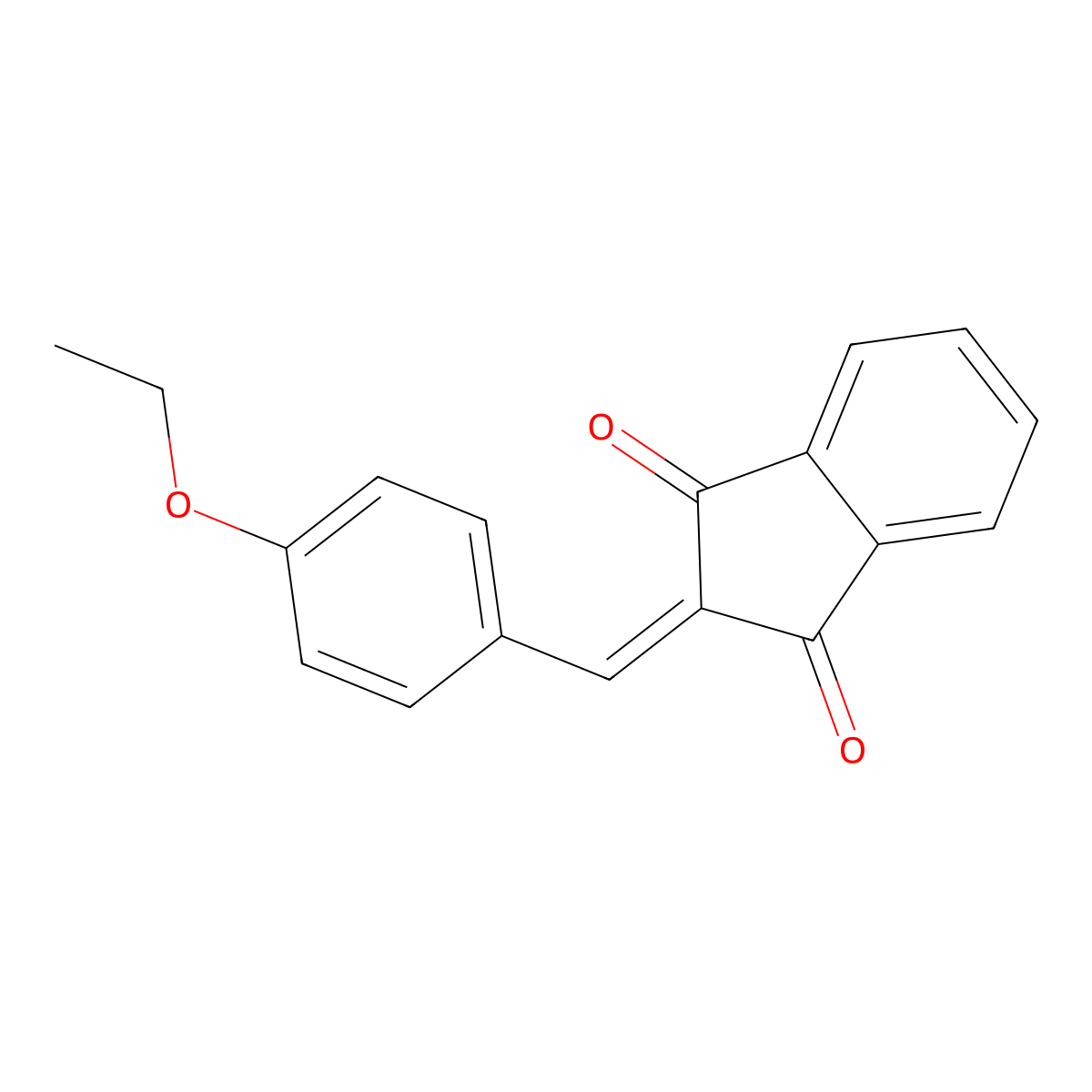 2-((4-Ethoxyphenyl)methylene)indane-1,3-dione molecular structure, CAS 57189-82-9