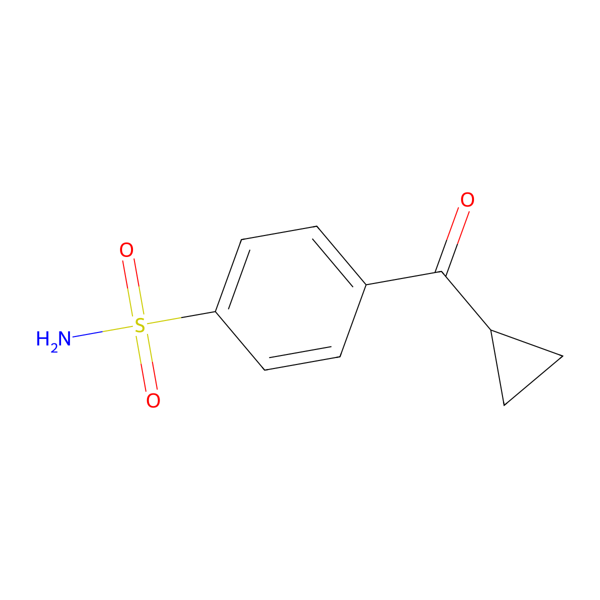 4-Cyclopropanecarbonylbenzene-1-sulfonamide molecular structure, CAS 57189-91-0