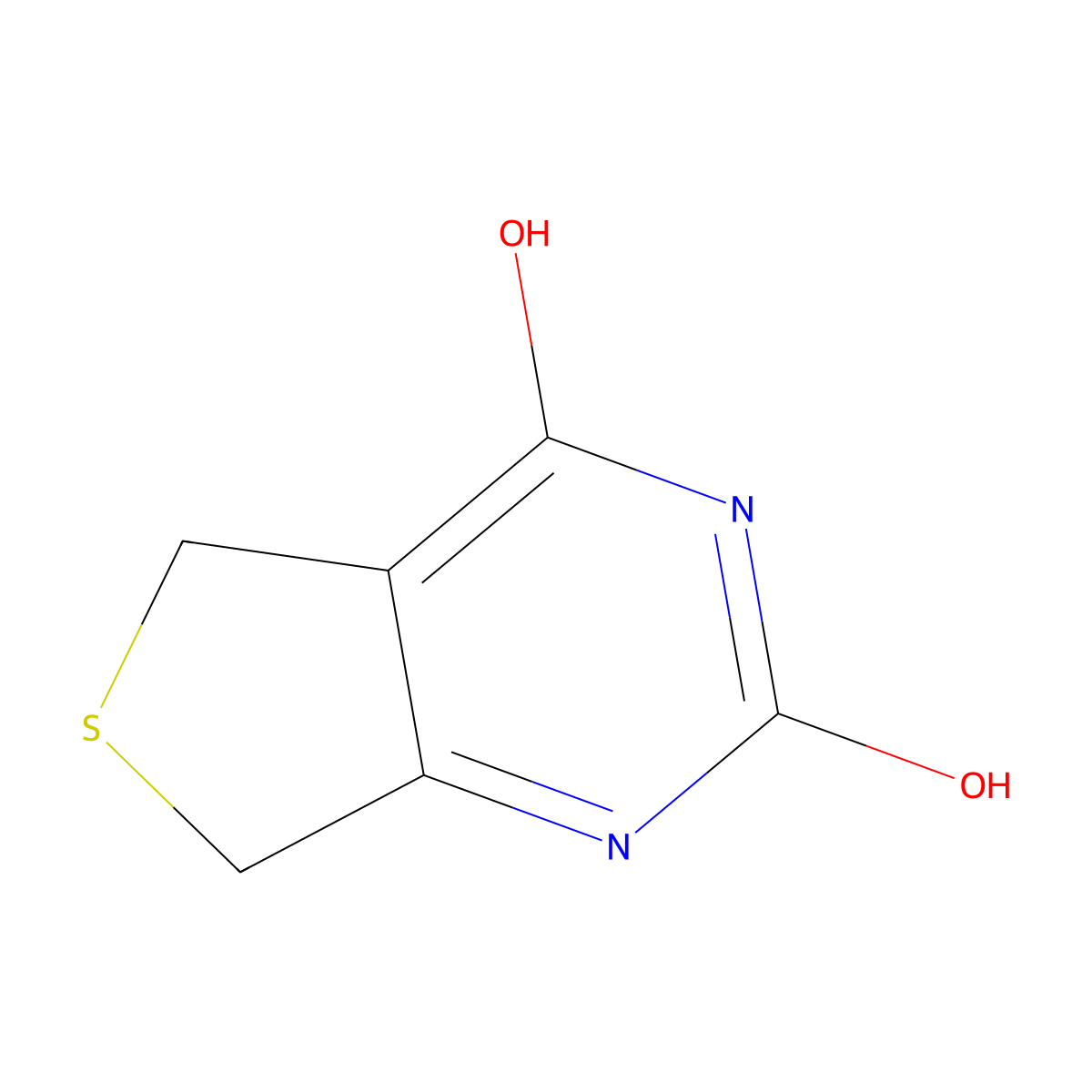 5,7-Dihydrothieno(3,4-D)pyrimidine-2,4-diol molecular structure, CAS 5719-34-6