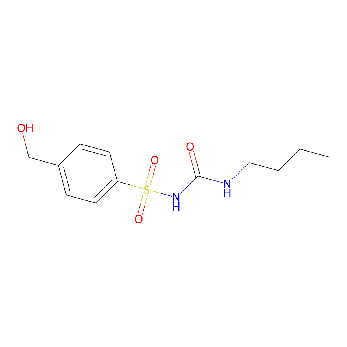 Hydroxytolbutamide molecular structure, CAS 5719-85-7