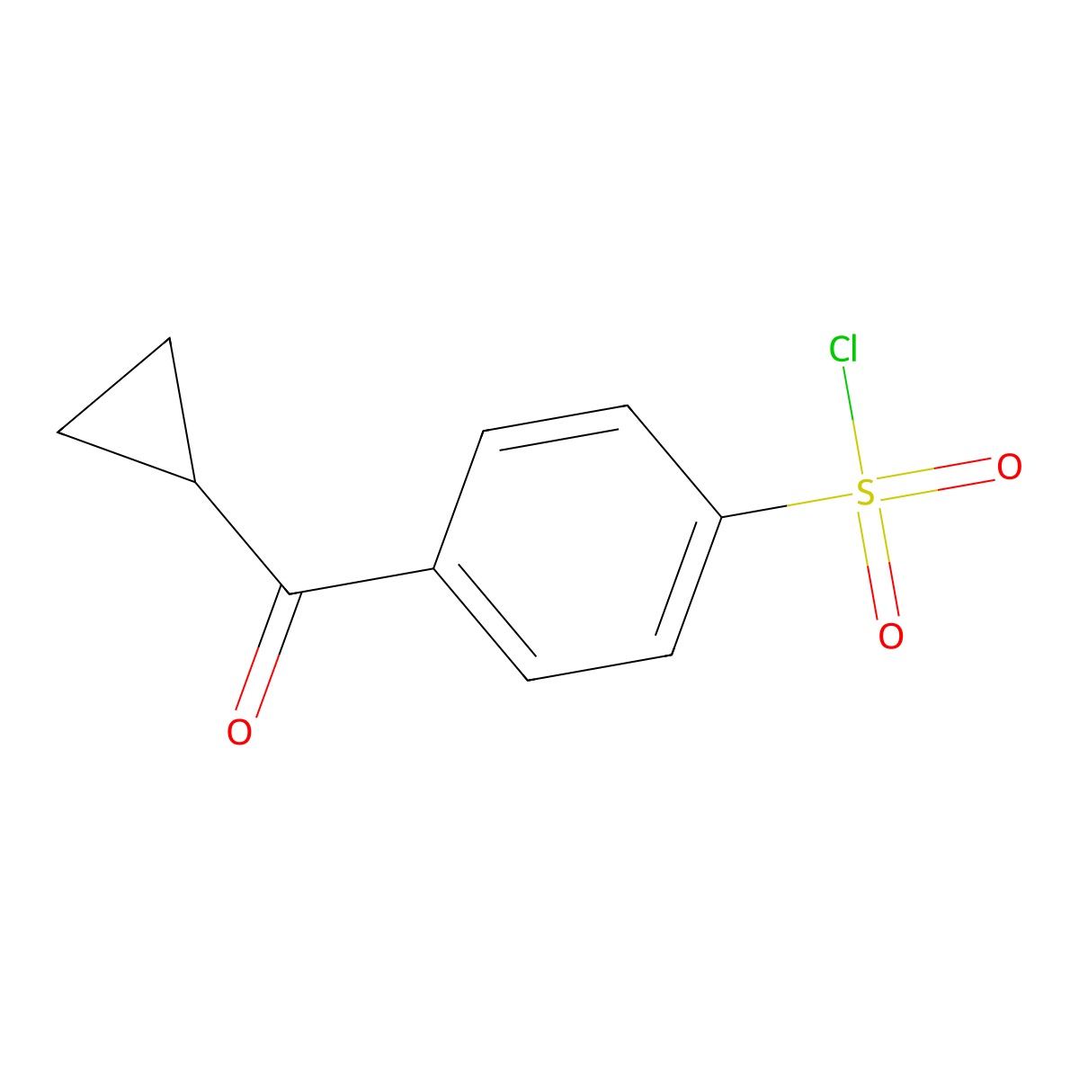 4-Cyclopropanecarbonylbenzene-1-sulfonyl chloride molecular structure, CAS 57190-05-3