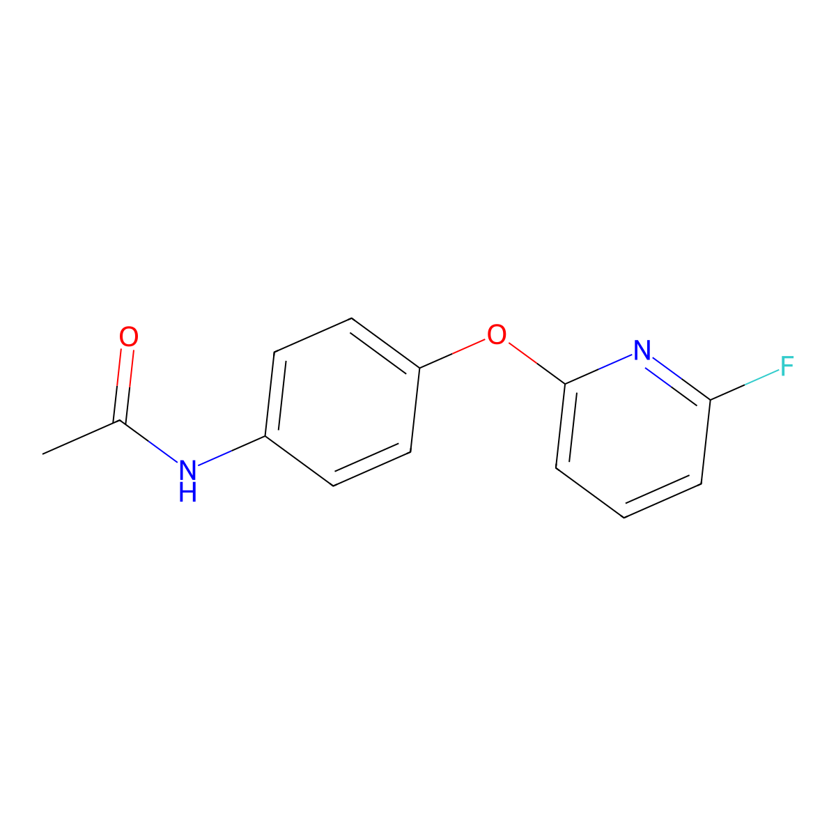 N-{4-[(6-Fluoropyridin-2-yl)oxy]phenyl}acetamide molecular structure, CAS 57191-44-3